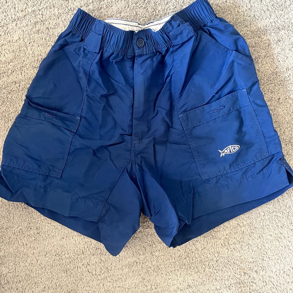 Men’s AFTCO Blue Fishing Shorts Size 30